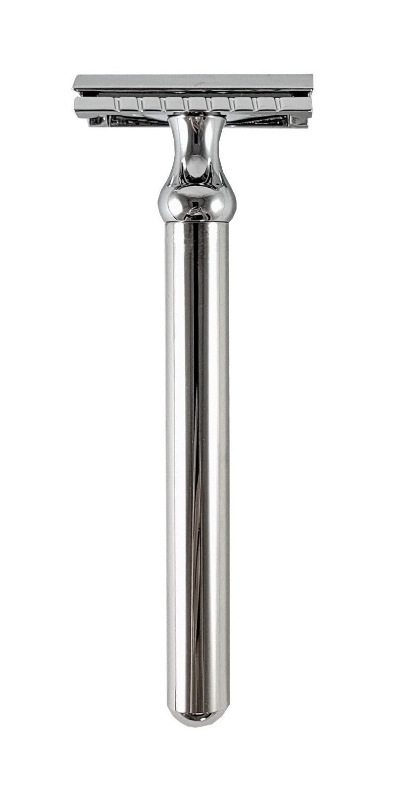HANS BAIER pesante rasoio a lametta 3 pezzi in ottone nichelato con manico lungo 11 cm