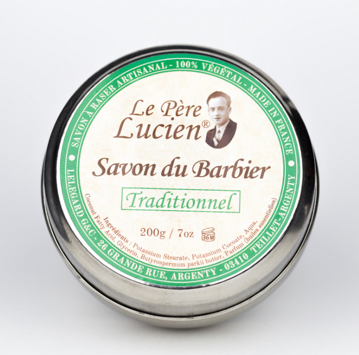 TRADITIONNEL 200g scheerzeep met 10 etherische oliën Le Père Lucien FRANKRIJK