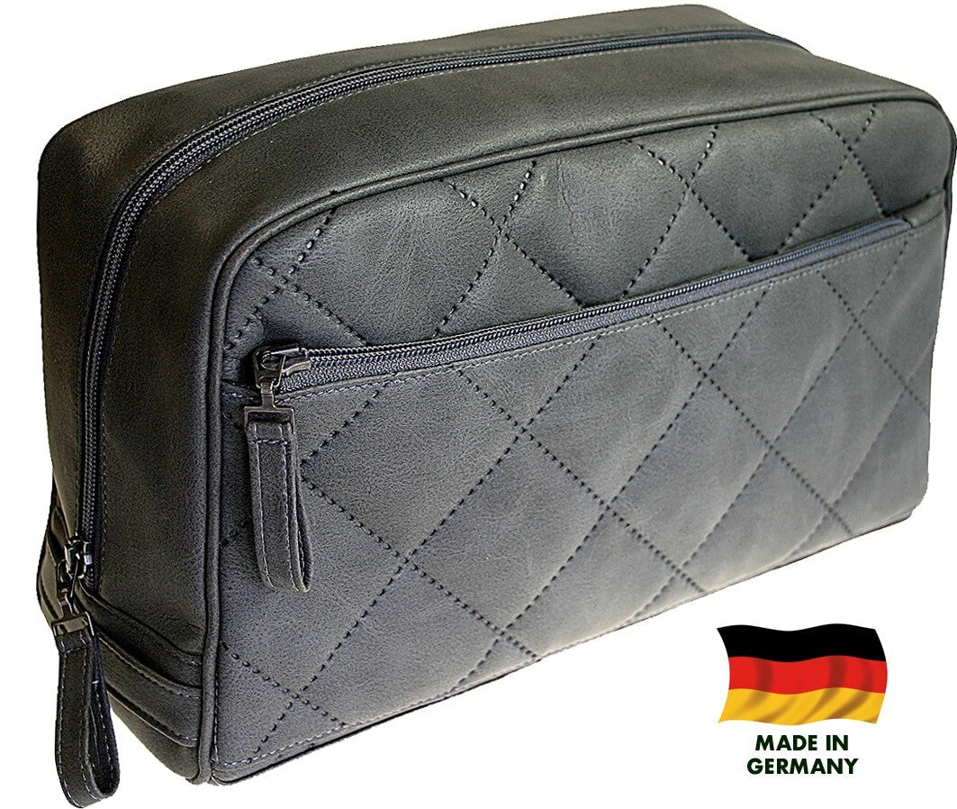 Neceser Bolsa de aseo grande RICHARD JÄGER GERMANY Cuero VEGANO Antracita Gris