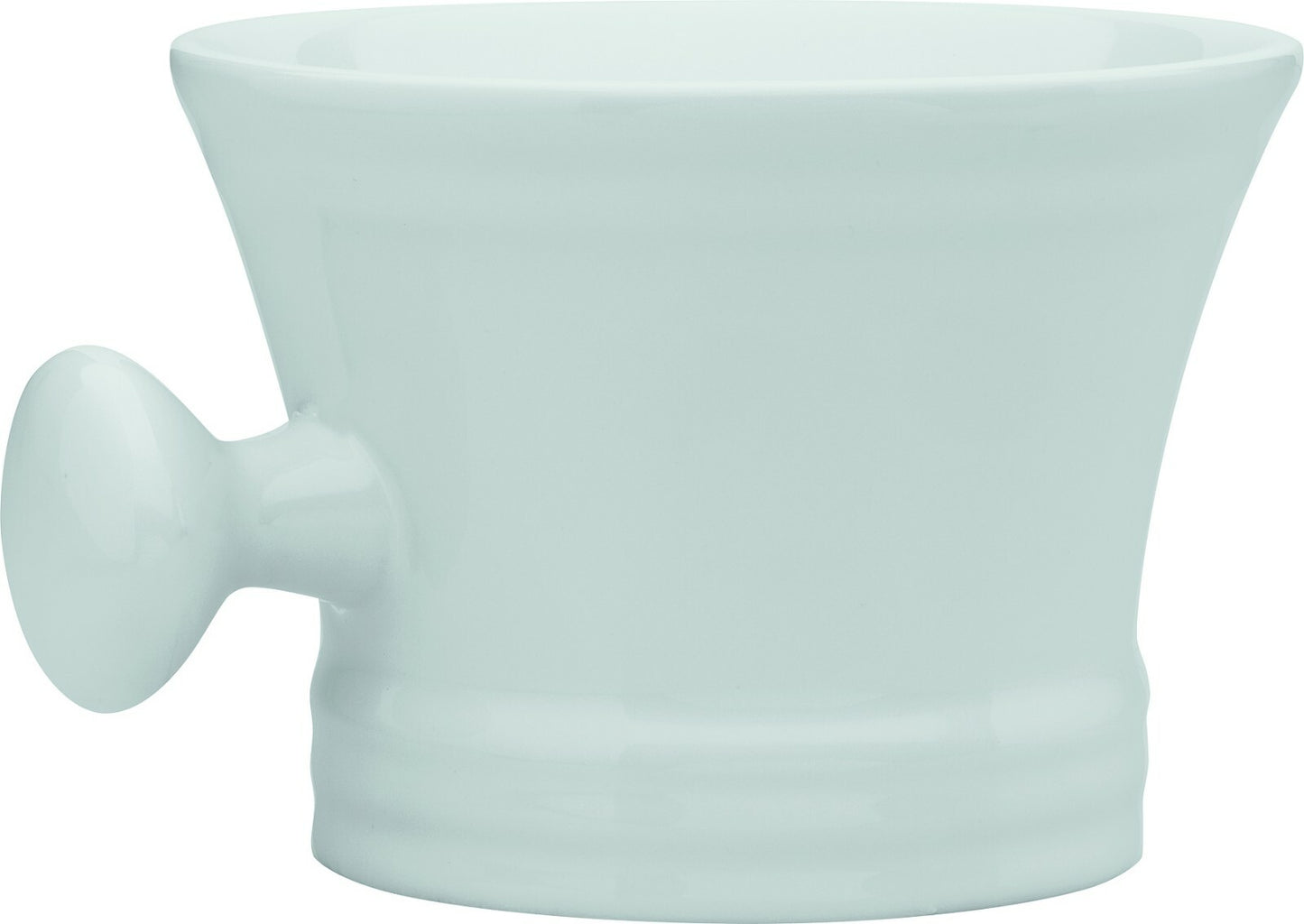 White shaving soap bowl with handle ceramic for shaving soap ERBE SOLINGEN