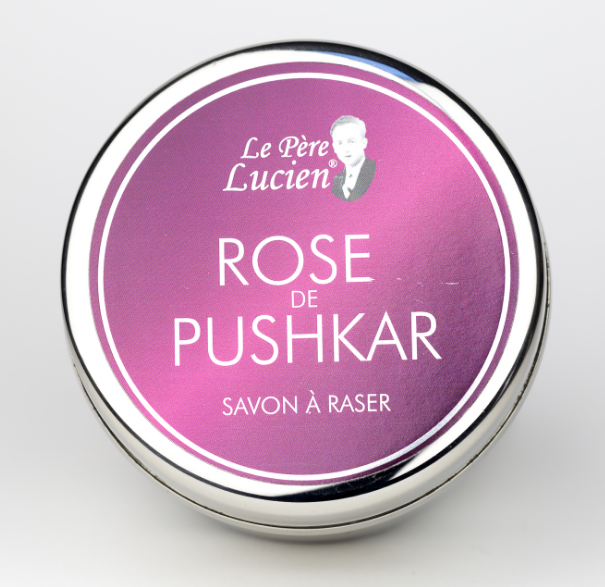 Premium mydło do golenia ROSE DE PUSHKAR Le Père Lucien FRANCJA 150g Wegańskie masło shea