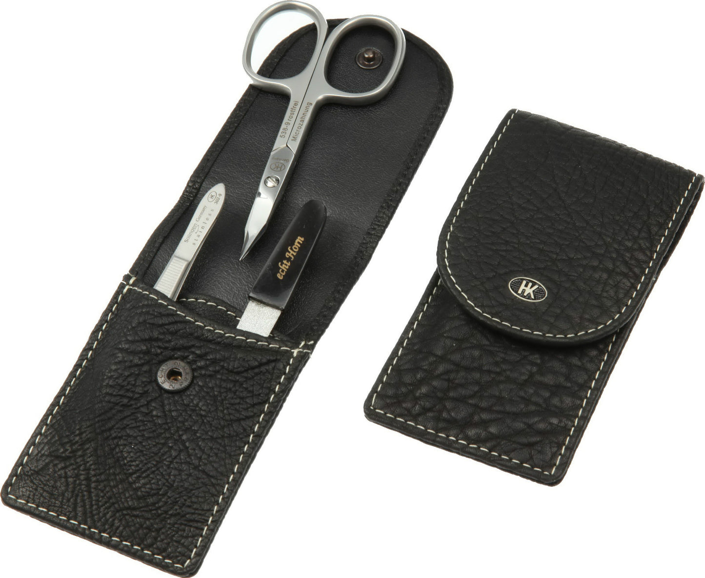 ハンス・クニーベス 3点セット マニキュアセット マニキュアケース メンズ バッファローレザー 錆びない 旅行用