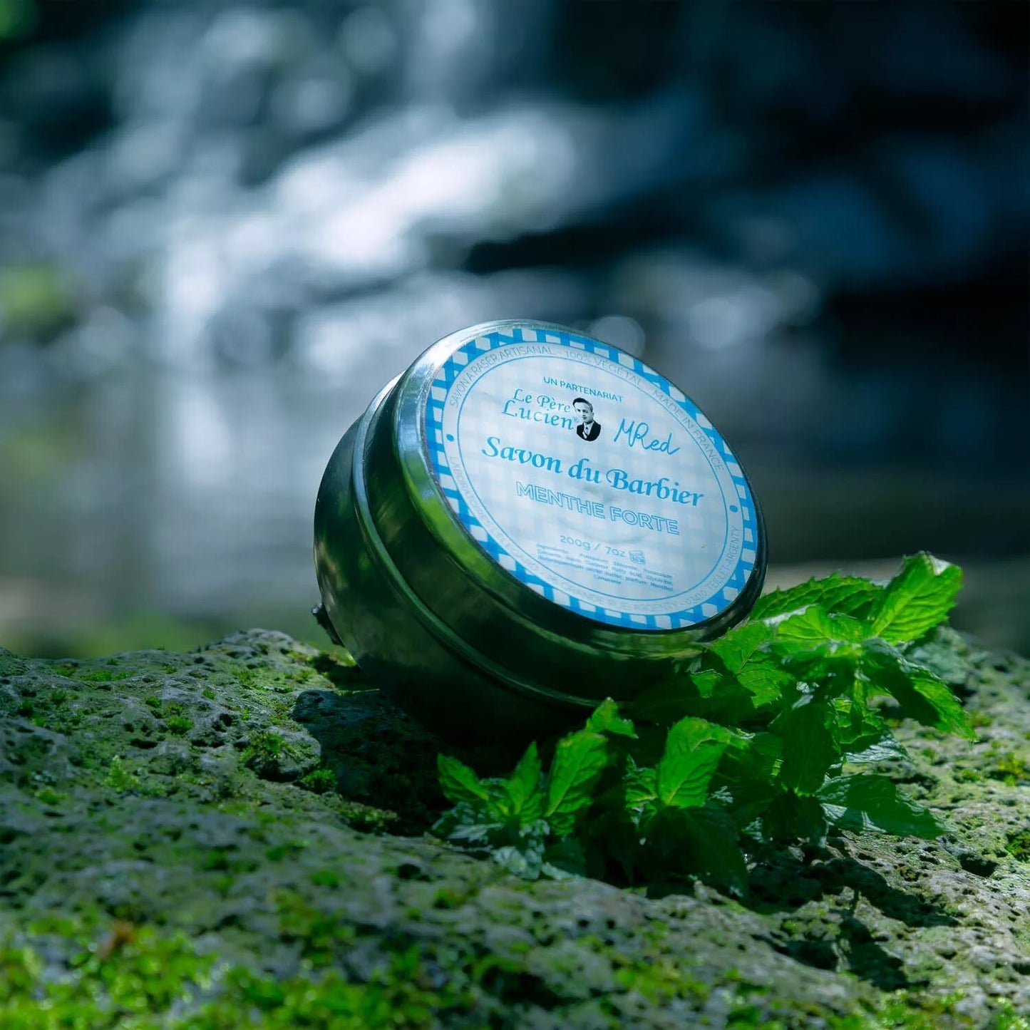 MENTHE FORTE Sabonete de barbear Le Père Lucien FRANÇA óleos essenciais Mentol & Menta
