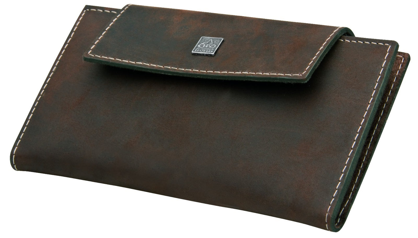 BECKERMANICURE Erbe Solingen 5-delt Manikyrsett Manikyr-etui for herrer i skinn