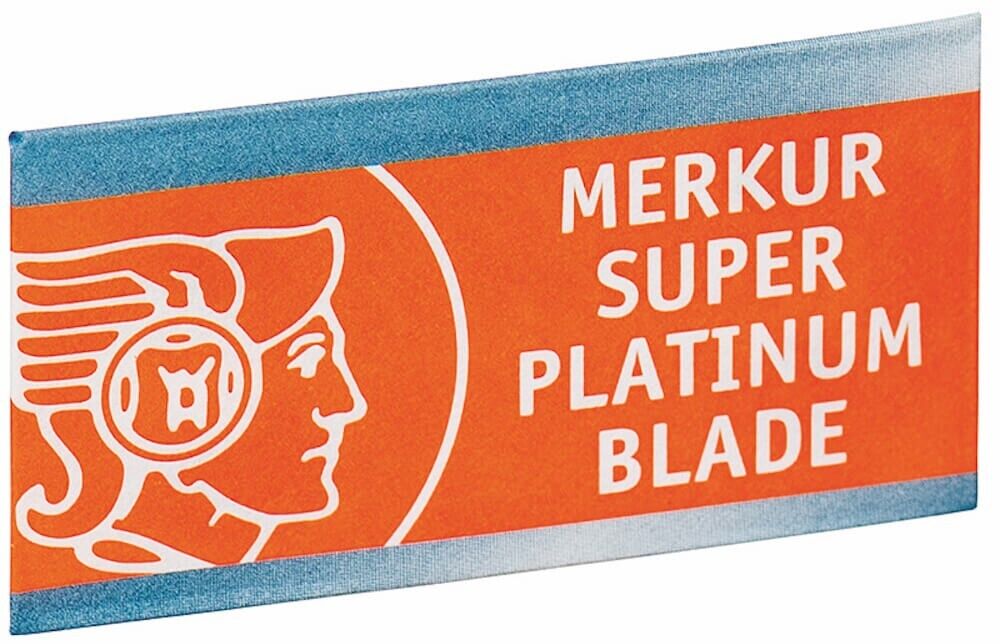 MERKUR SUPER PLATINUM 10 razor blades for safety razor & shavette stainless steel