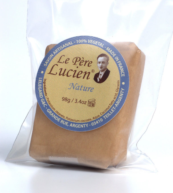 NATURE 98g Sabonete de Barbear RECARGA Le Père Lucien FRANÇA para pele sensível VEGANO