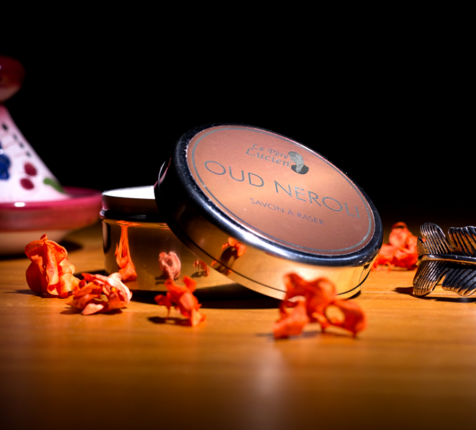OUD NEROLI Premium Scheerzeep Le Père Lucien FRANKRIJK 150g VEGAN Shea boter