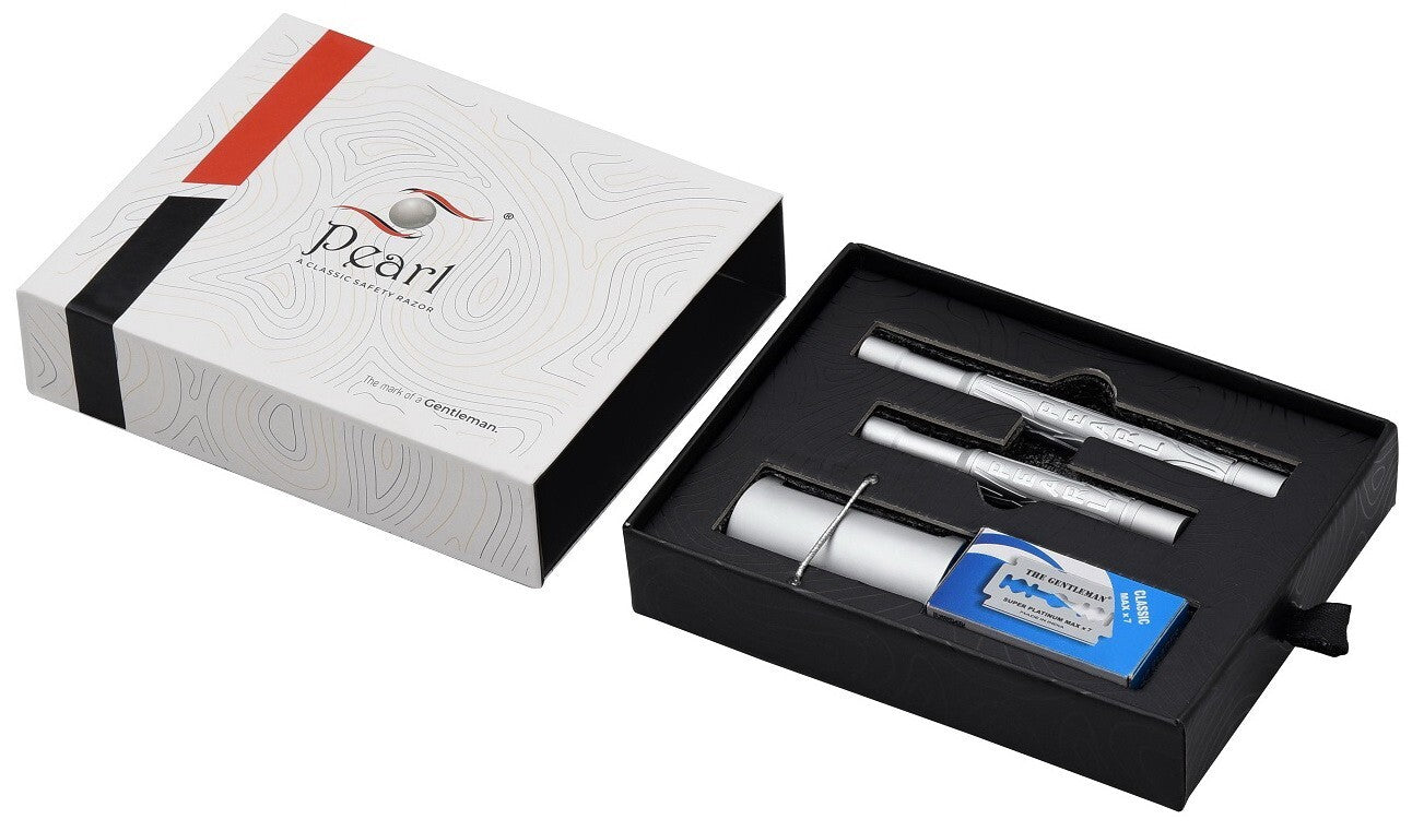 PEARL K2 Safety Razor short & long handle Brass closed comb INDIA