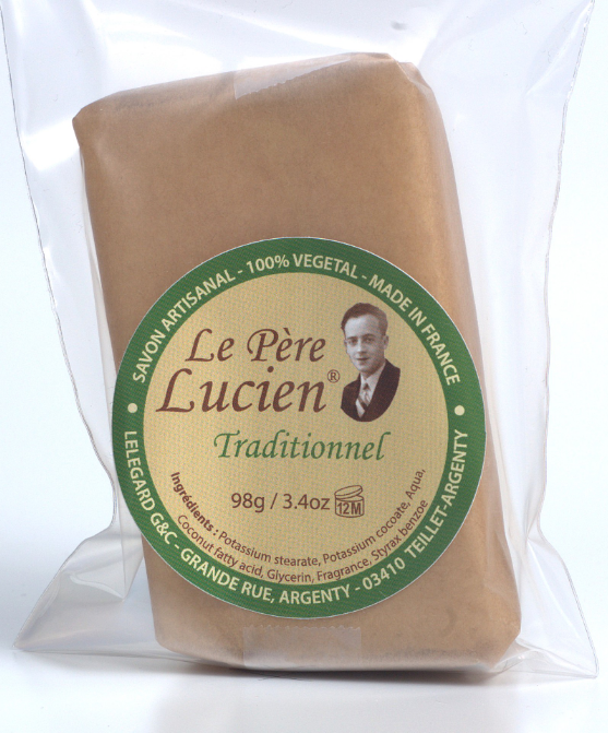 Recarga 98g TRADICIONAL Sabão de barbear 10 óleos essenciais Le Père Lucien FRANÇA