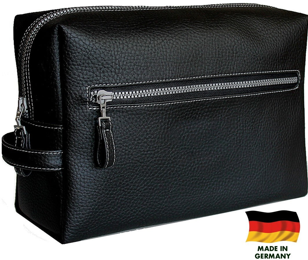 Hecho en Alemania RICHARD JÄGER bolso de aseo de cuero sintético XL bolsa de aseo para hombres