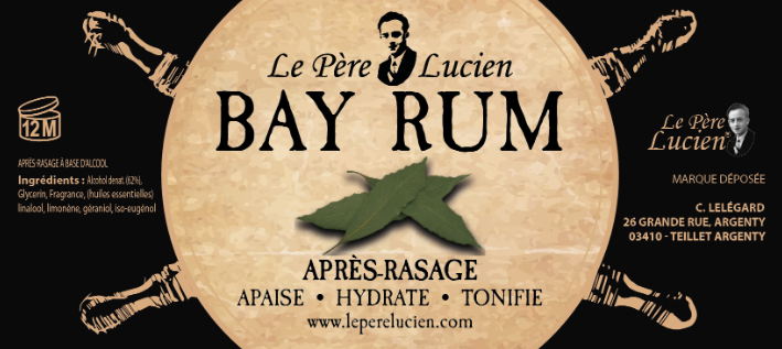 After Shave BAY RUM Le Père Lucien caring Glycerin 100% natural
