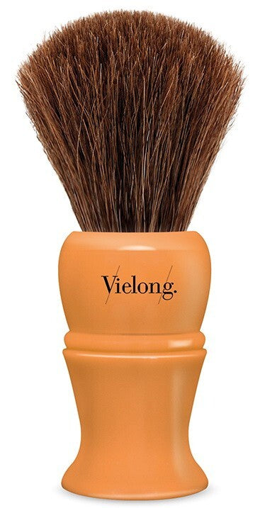 VIELONG Spania BUTTERSCOTCH EdelharzHåndtak 26mm brunt ROSSHAAR Barberkost