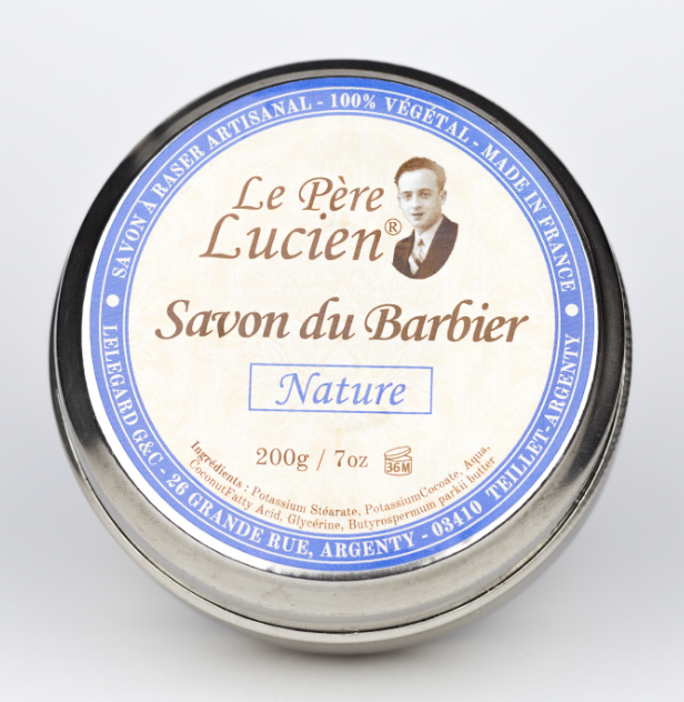 Scheerzeep NATURE Le Père Lucien FRANKRIJK 200g voor gevoelige huid 100% VEGANistisch
