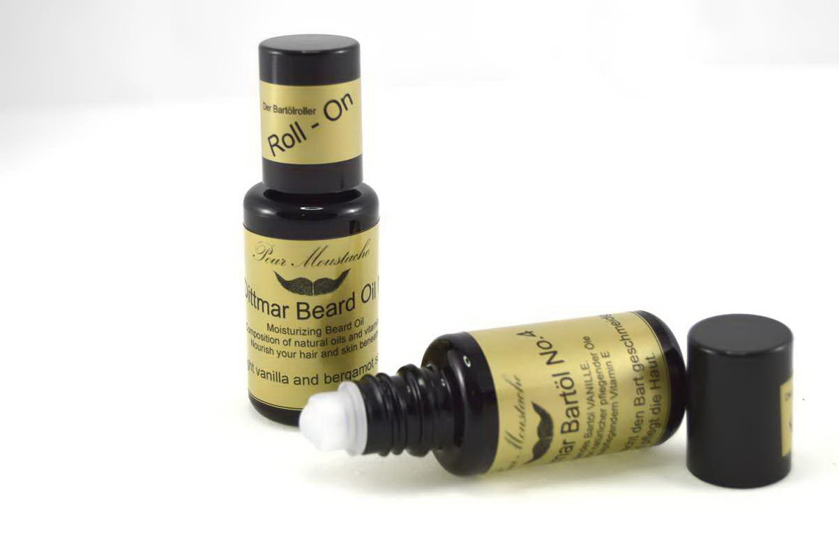 RollOn Dr. Dittmar olio da barba No4 naturalmente curativo VANIGLIA & Vitamina E 25 ml
