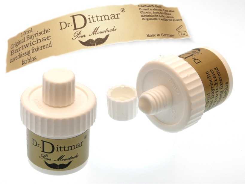 Original Bayrische Bartwichse แข็งแรง 15ml ในขวดจ่าย หนวดเครา Dr. Dittmar