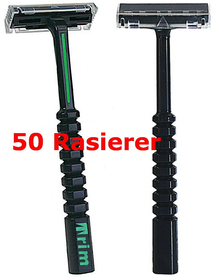 50 stk TRIM plast barberhøvler kompatible med Gillette G2 GII blader Duplo
