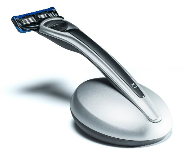 BOLIN WEBB design-stativ "Magnetic" for våtbarberhøvel X1 matt-sølv England