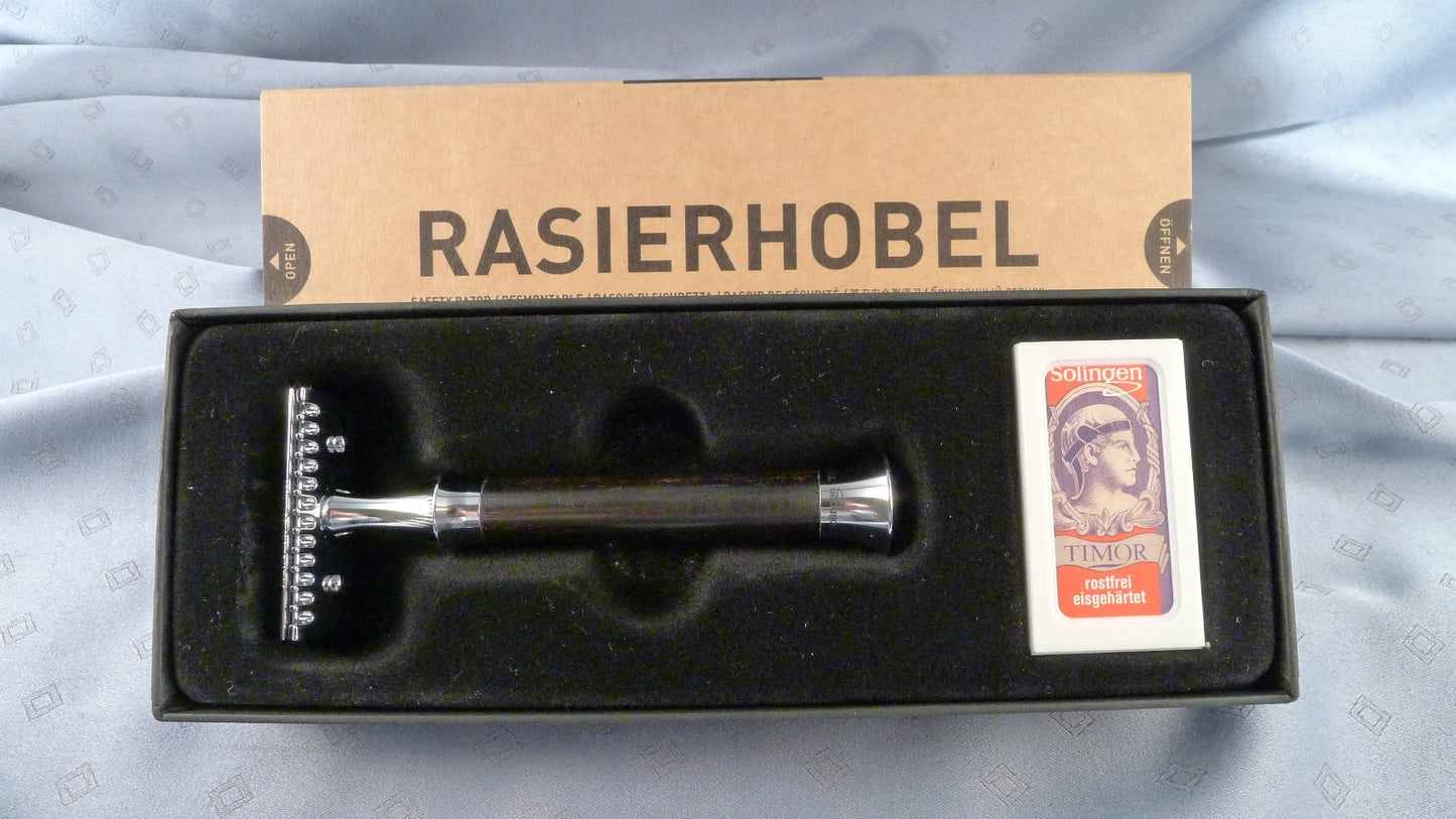 EBENHOLZ Safety Razor OPEN COMB Double-Edge Razor TIMOR made in Solingen