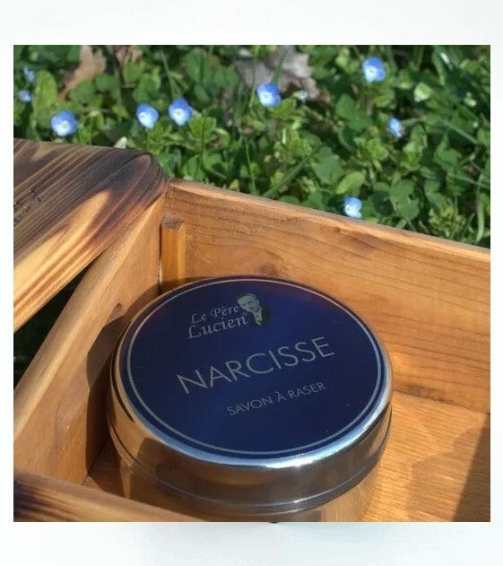 NARCISSE Premium Shaving Soap Le Père Lucien FRANCE 150g VEGAN Sheabutter