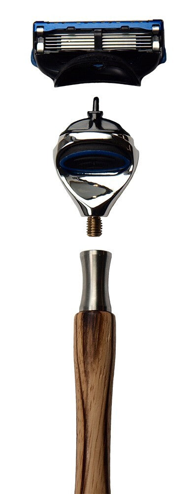 RAZOLUTION Solingen ZEBRANOHOLZ системный бритвенный станок совместимый с Gillette Fusion