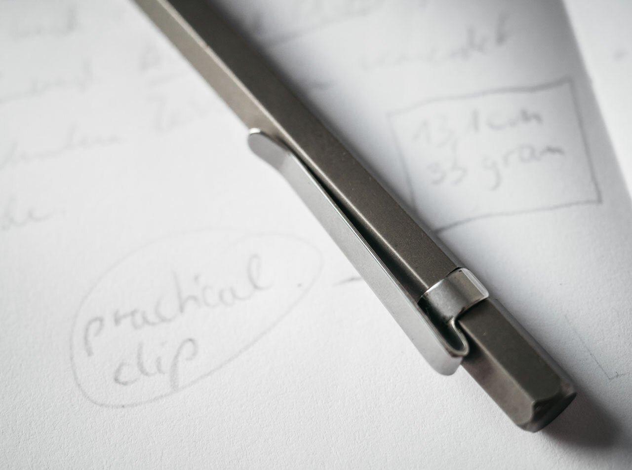 REDOX PEN BÖKER PLUS ballpoint pen made of TITANIUM without graphite abrasion or ink