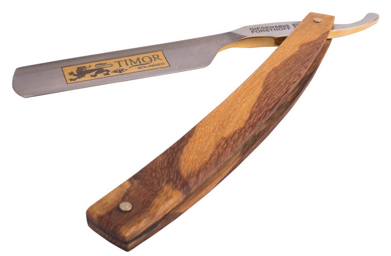 TIMOR Bergischer Løve BARBERHØVEL Gull 6/8 Marmorved laget i SOLINGEN Tyskland