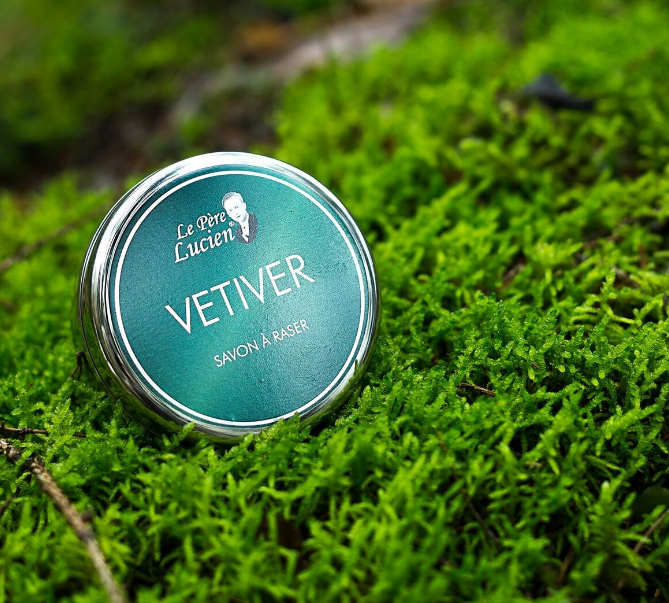 VETIVER Savon à raser premium Le Père Lucien FRANCE 150g VEGAN Beurre de karité