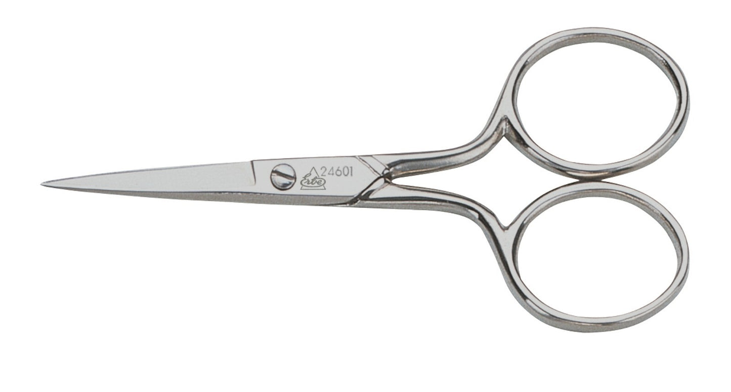 TIJERAS DE BORDAR 9cm Acero especial niquelado ERBE SOLINGEN Becker-Manicure ALEMANIA