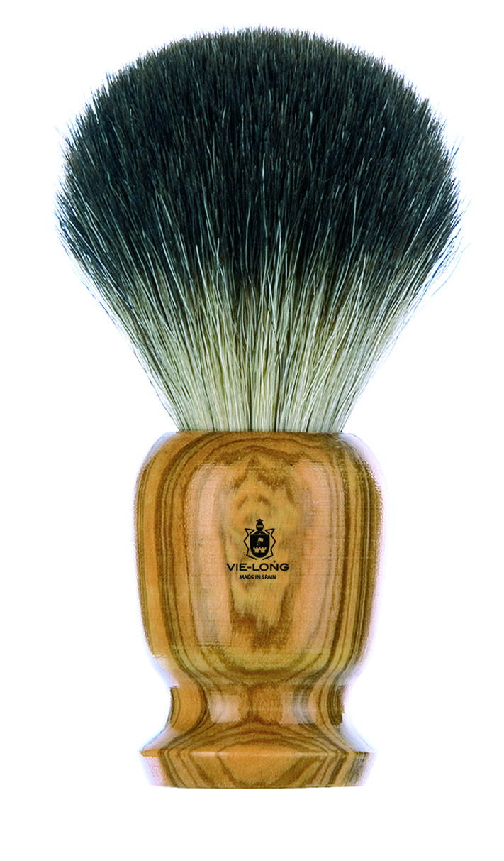 VIE-LONG barberkost grevlinghår STOR 24mm OLIVENWOOD HØYKVALITET laget i Spania