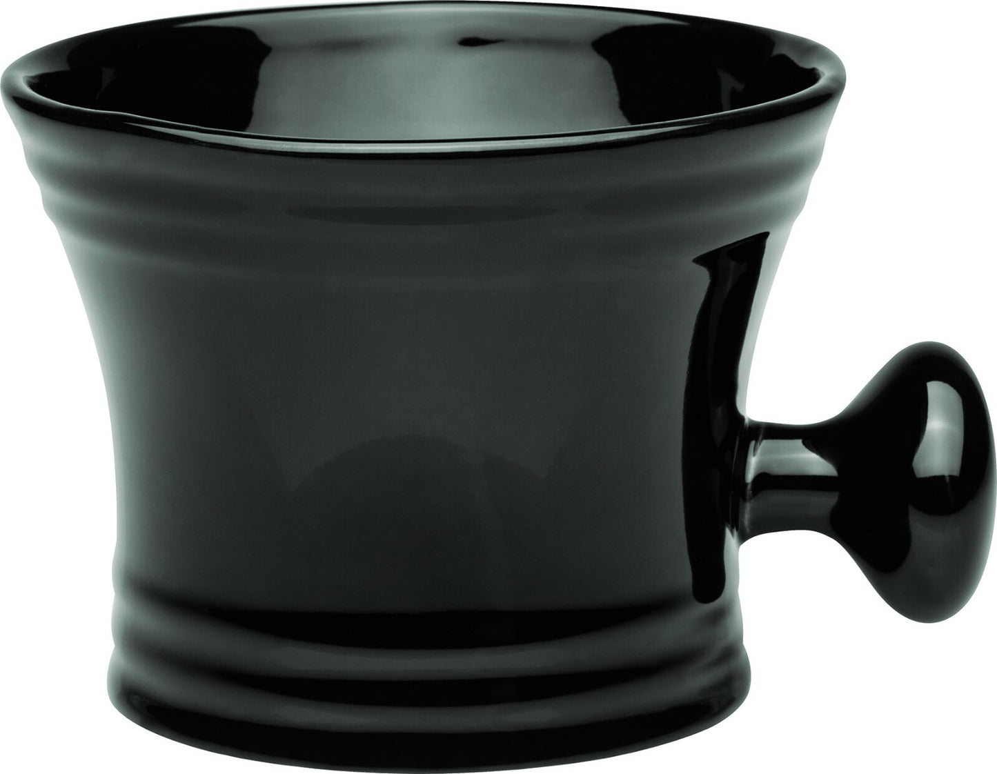 ERBE SOLINGEN bol à raser avec poignée céramique noir pour savon à raser Allemagne