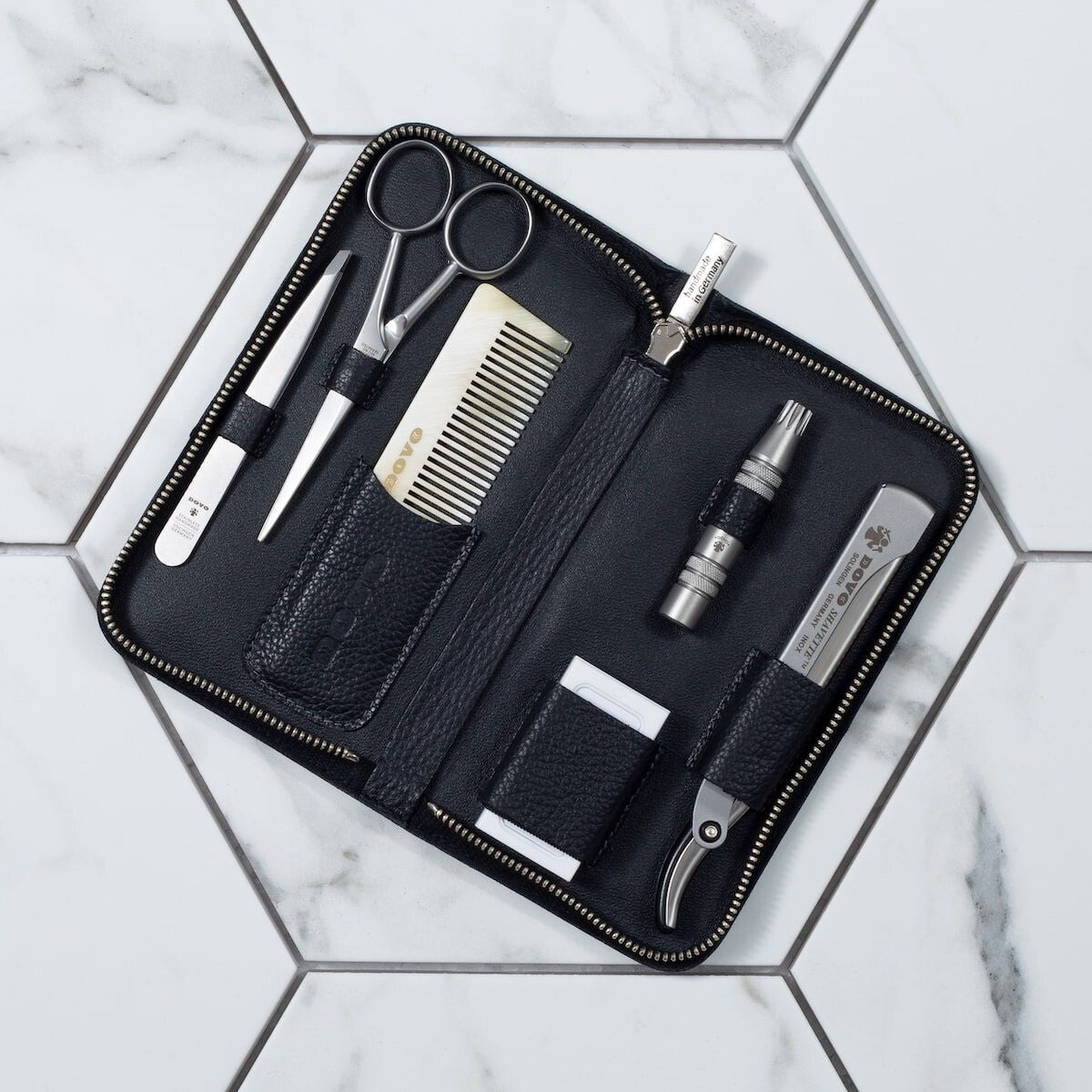 DOVO SKJEGGPLEIESETT NR. 6 Bartpleiesett Klipette Shavette Skjeggklipper Pinsett