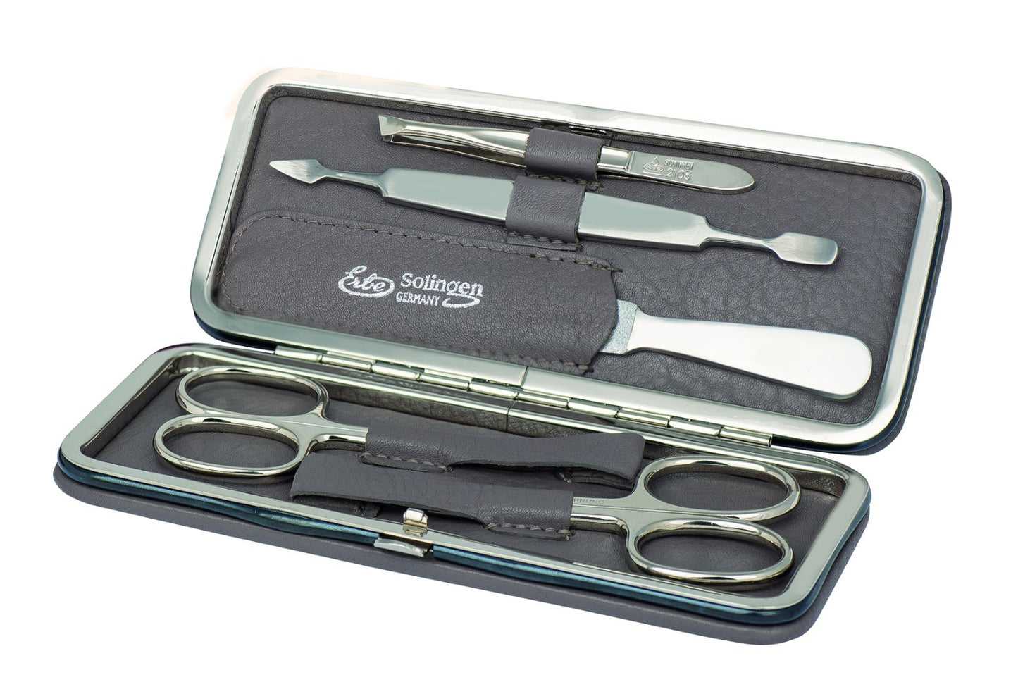 סט מניקור BECKER-MANICURE Erbe Solingen מארז מניקור תיק עור לגברים איכותי