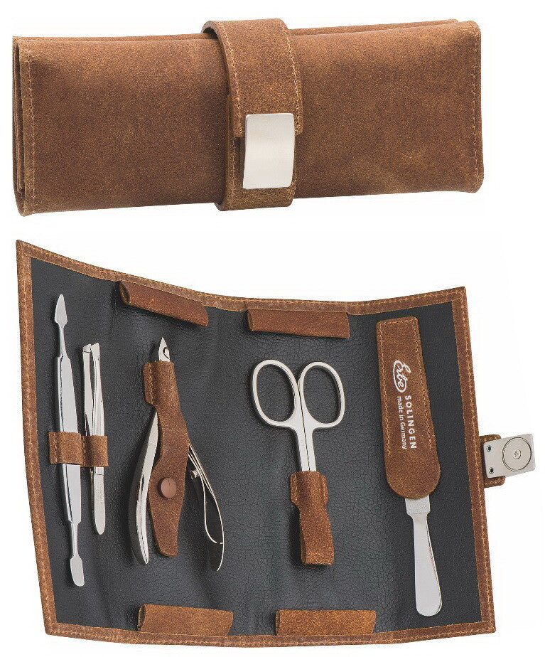 WICKELETUI Manikür Seti Paslanmaz Çelik Deri Cımbız BECKER-MANICURE Erbe Solingen
