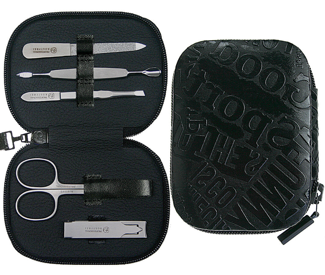 Conjunto de manicure com CORTADOR DE UNHAS Estojo de manicure para homens COURO inoxidável RICHARD JÄGER