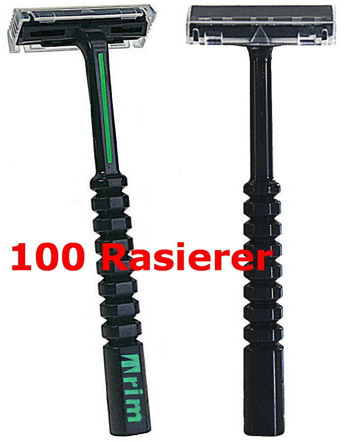 TRIM 100 pieces plastic razors compatible with Gillette G2 GII blades Duplo