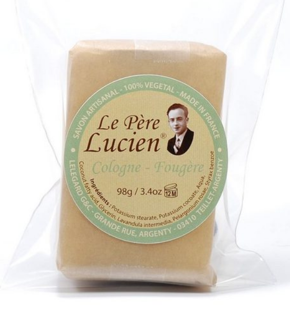 98g Navulling COLOGNE FOUGERE Scheerzeep etherische oliën Shea Le Père Lucien FRANKRIJK