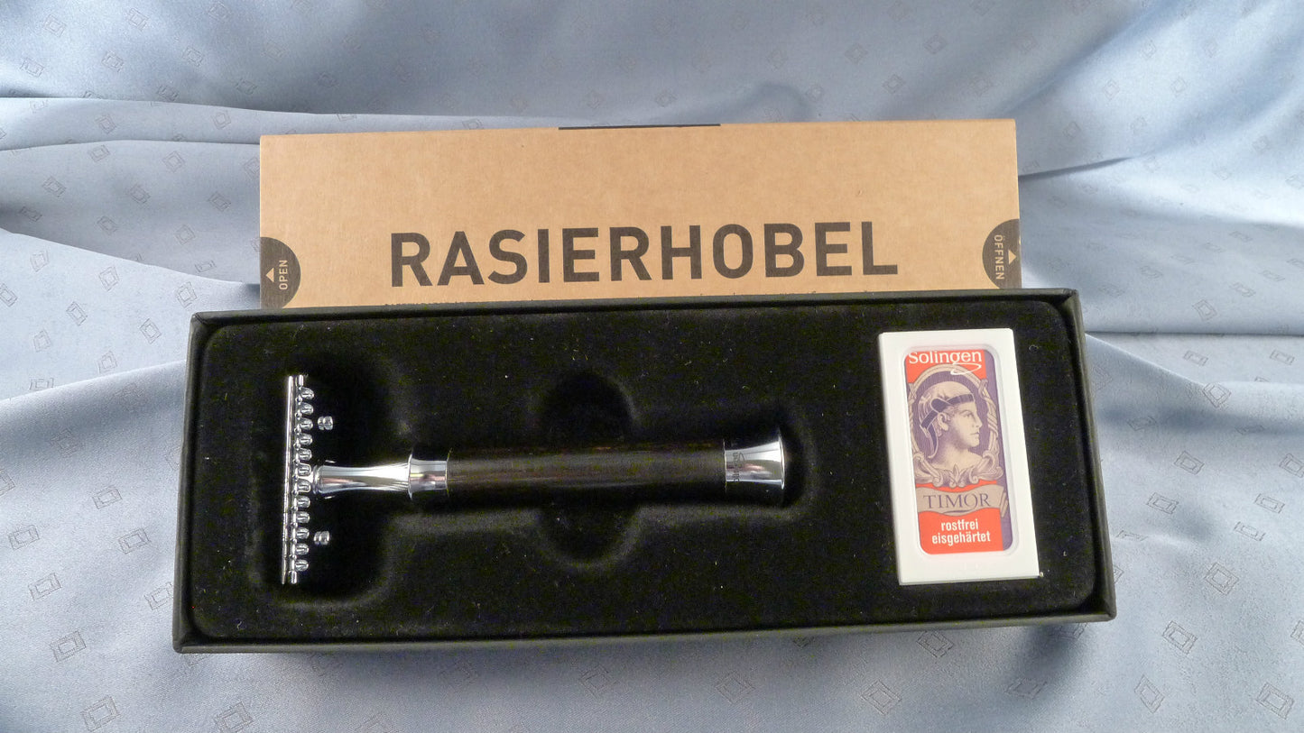 EBENHOLZ Safety Razor OPEN COMB Double-Edge Razor TIMOR made in Solingen