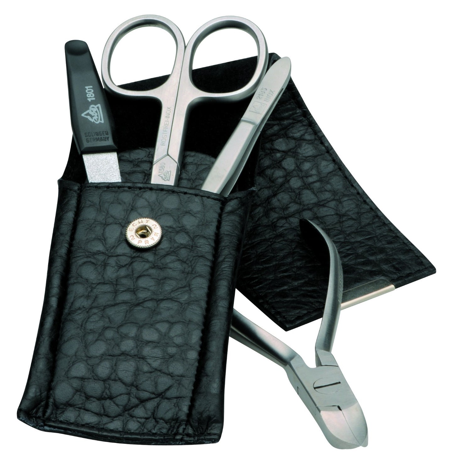 Erbe Solingen BECKER-MANICURE Manikür Seti Manikür Kutusu Erkek Deri Tırnak Pensi