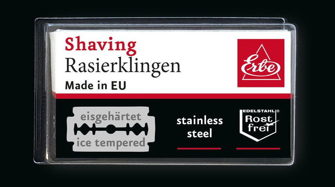 10 להבי גילוח ERBE SOLINGEN למכונת גילוח סכין כפולה מנירוסטה